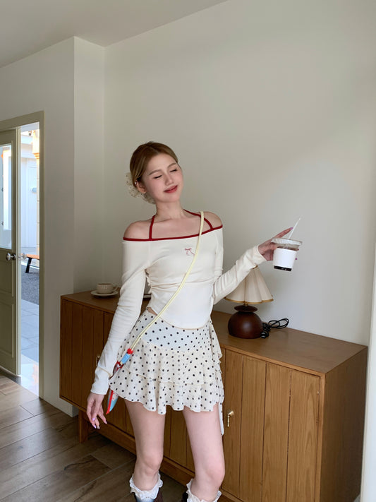 Faye Long Sleeve Top BEIGE