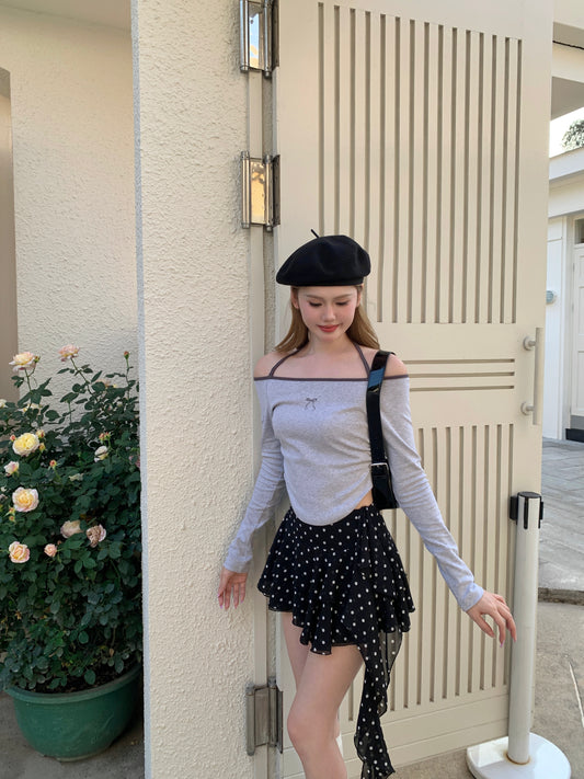 Faye Long Sleeve Top GREY