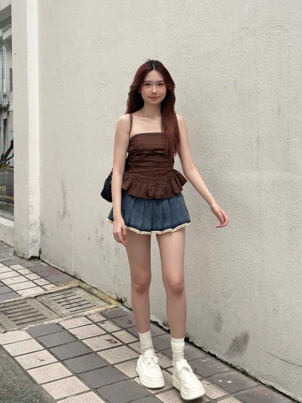Poly Pleated Skirt