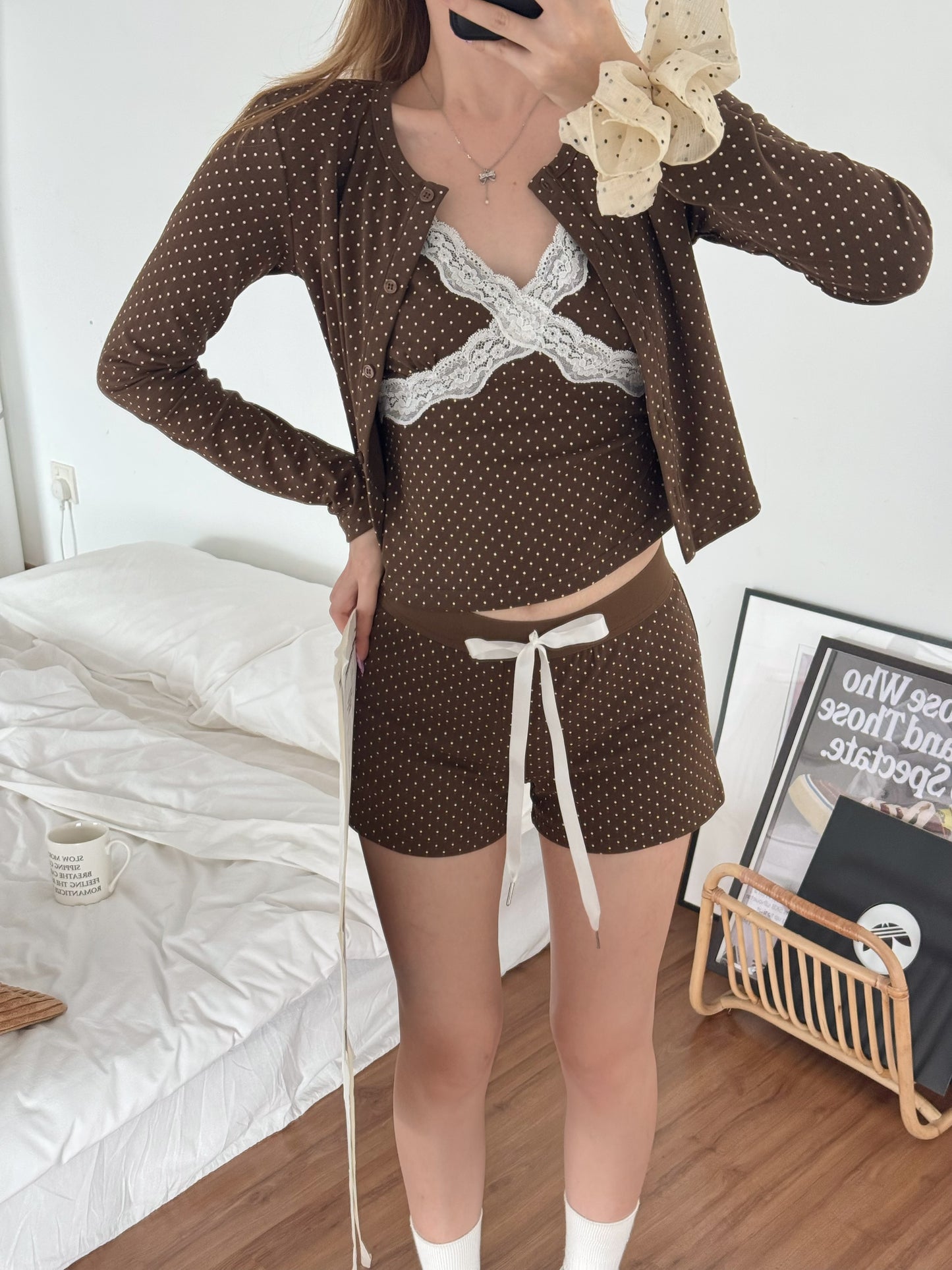 Viera Polka Set BROWN