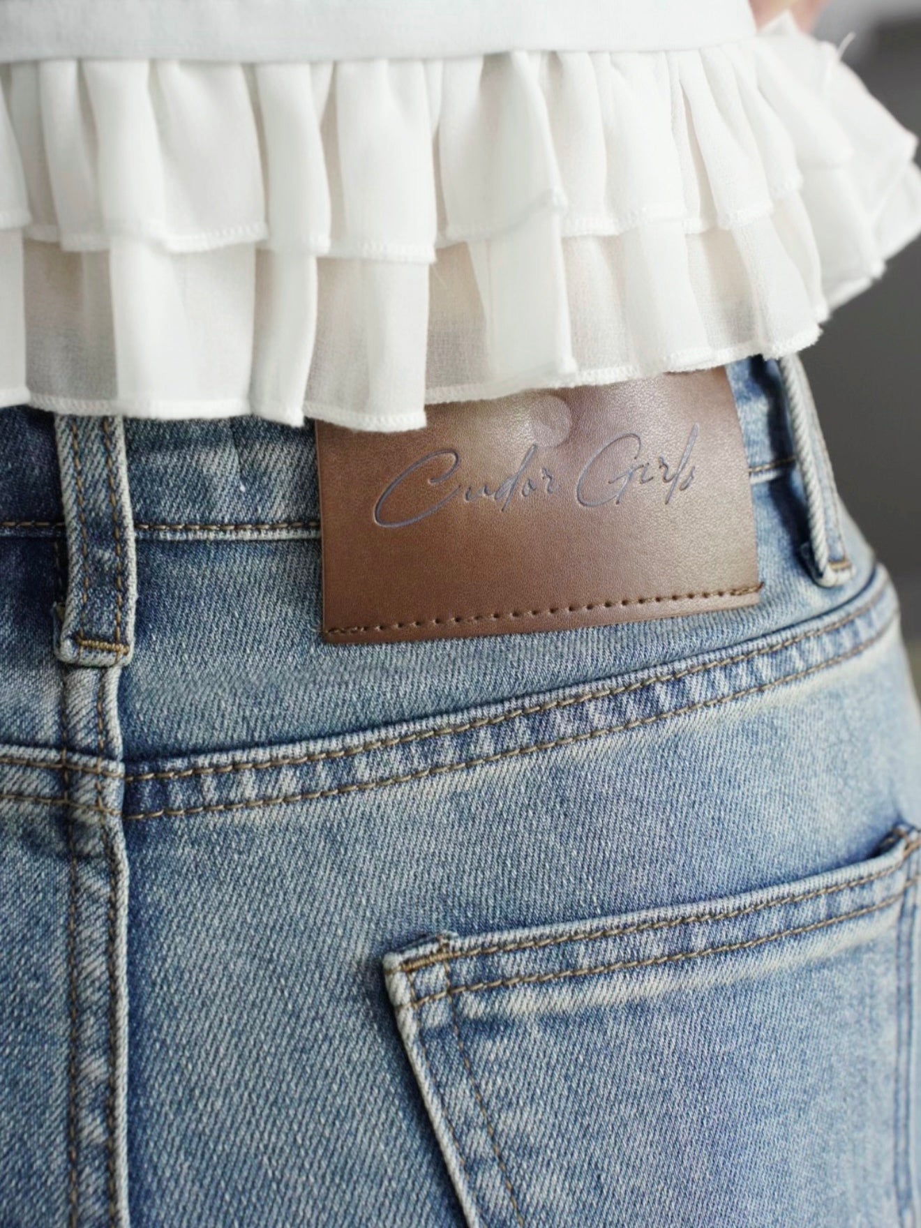 Lexi Retro Flared Jeans Light Blue