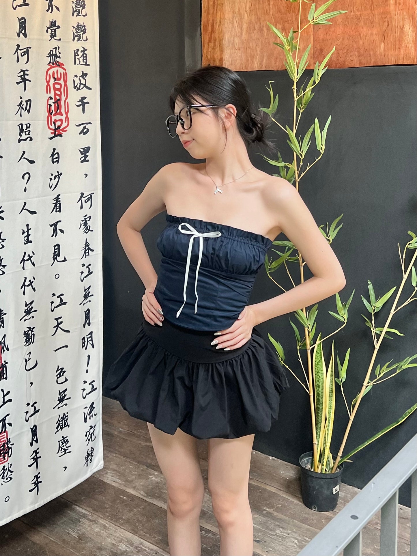 Carlos Tube Top (Navy)