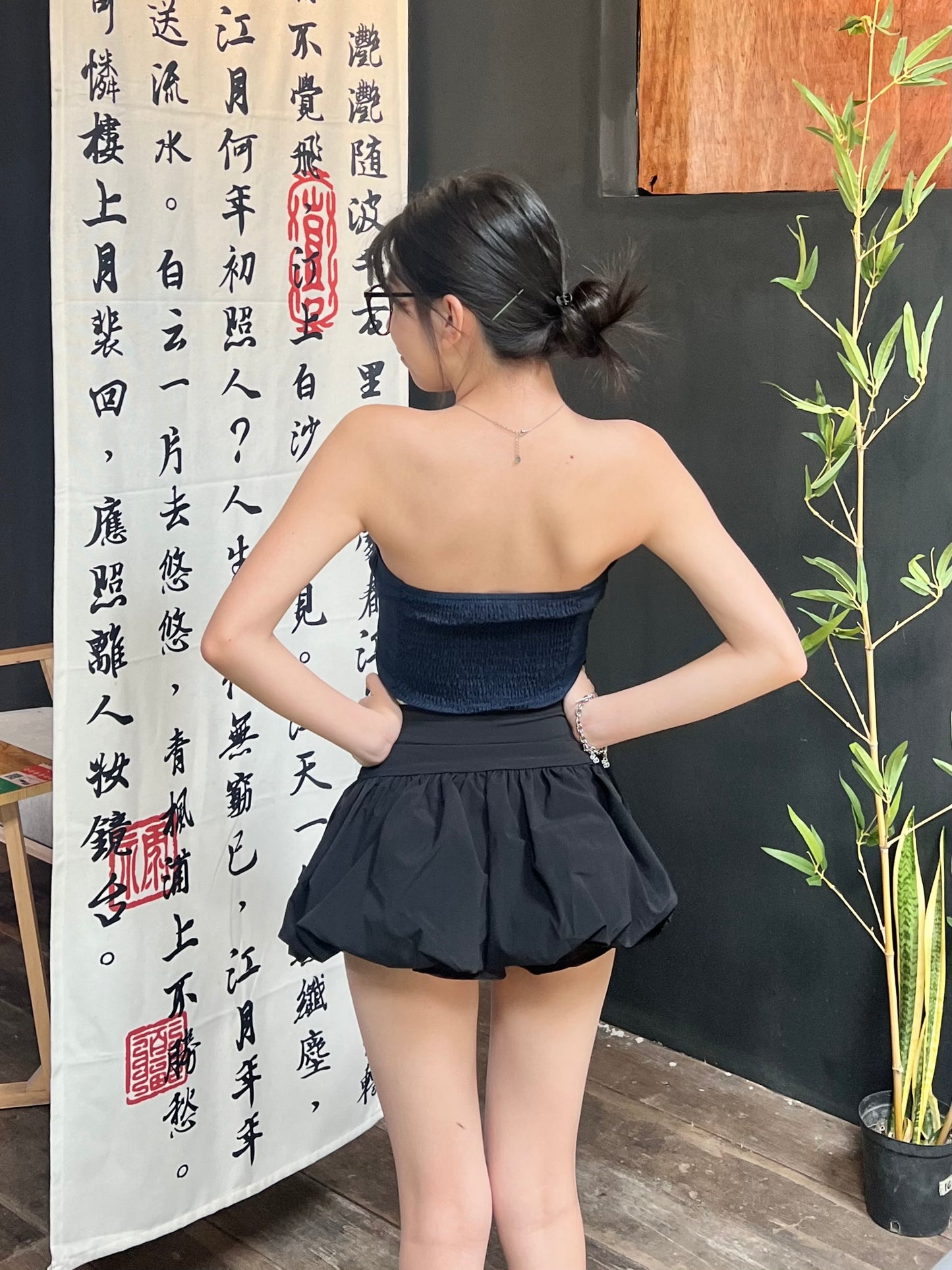 Carlos Tube Top (Navy)