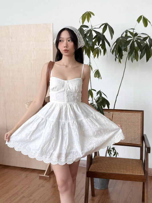 Amelia Corset Dress (White)