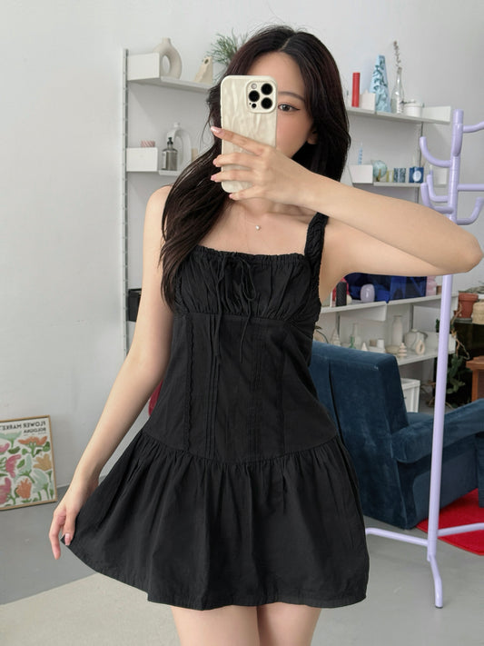 Leila Ruffle Dress (Black)