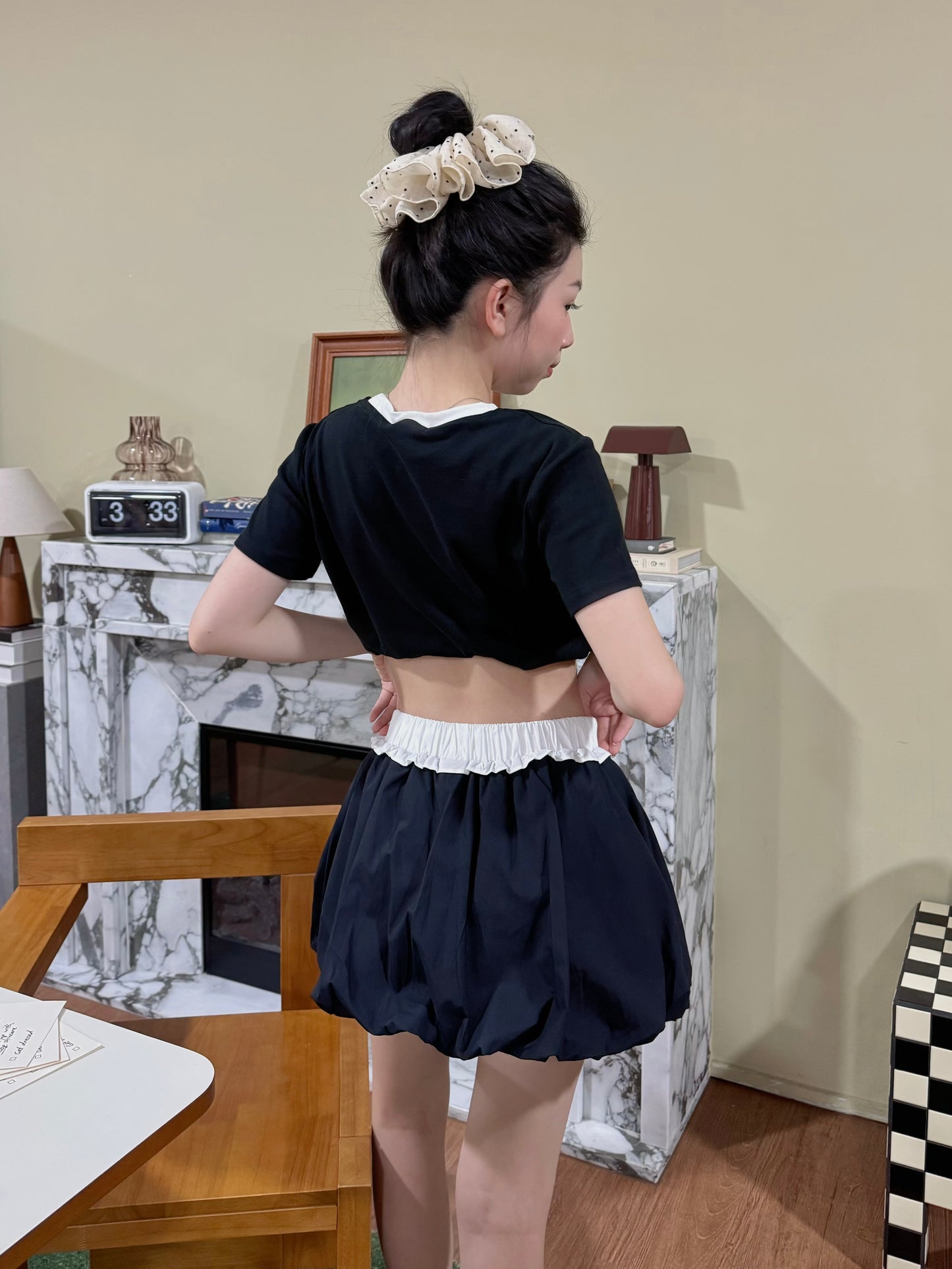 Ruby Ruffle Skirt (Black)