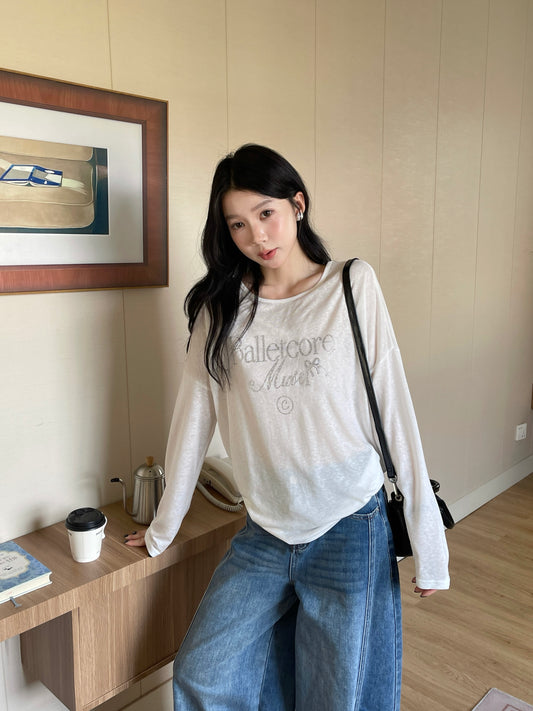 Ballet Soft Knit Top WHITE