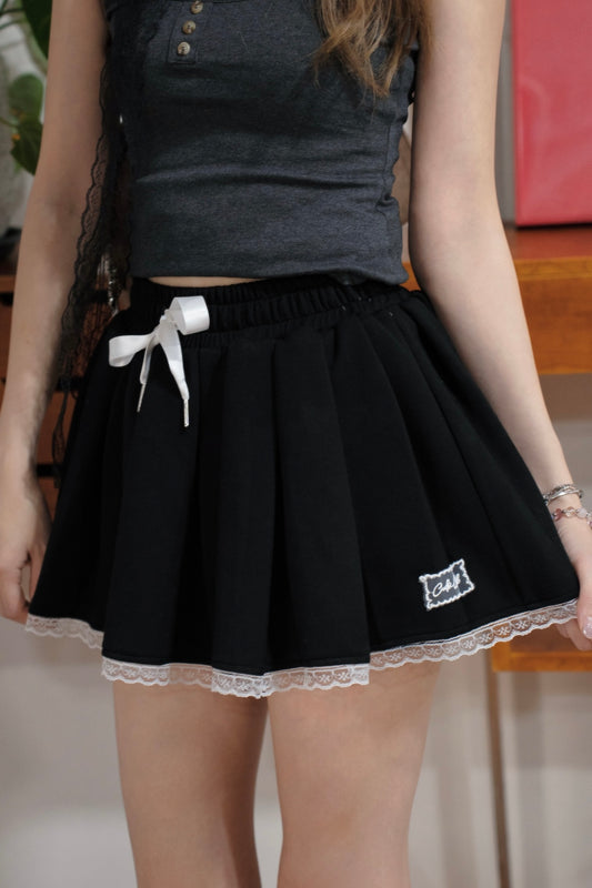 Fleur Lace Skirt (Black)