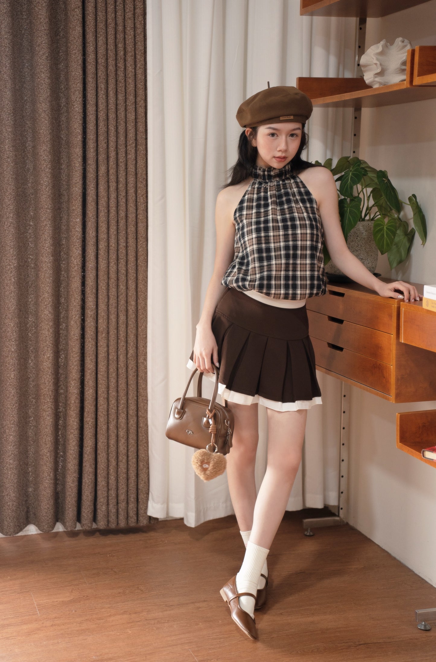 Pure Line Skirt (Dark Brown)