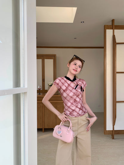 Lienne Cheongsam Top RED