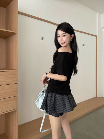Cudor Buddy Off Shoulder Top BLACK