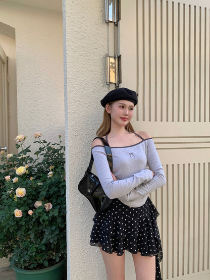 Faye Long Sleeve Top GREY