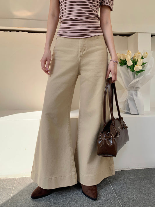 Lexi Retro Flared Jeans KHAKI