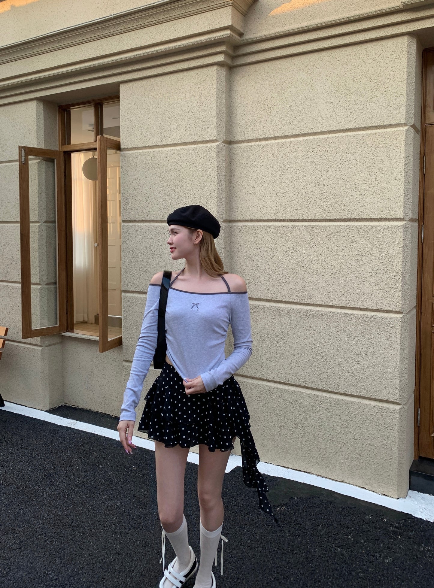 Poe Dotted Skirt BLACK