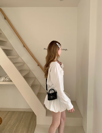 Petal Flounce Dress WHITE