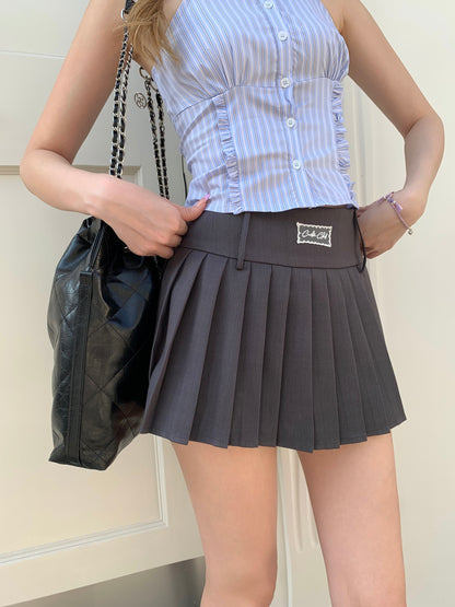 Volie Pleated Skirt DARK GREY