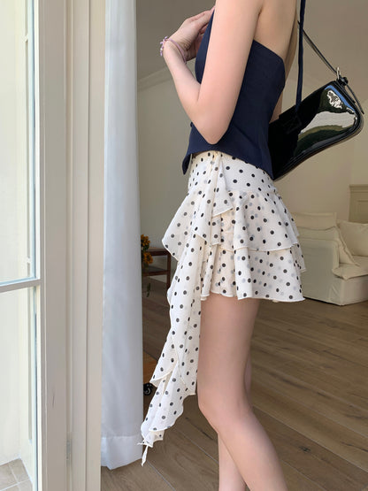 Poe Dotted Skirt BEIGE