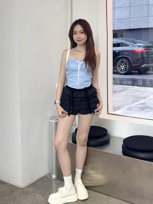 Jolly Bubble Skort (Striped Black)