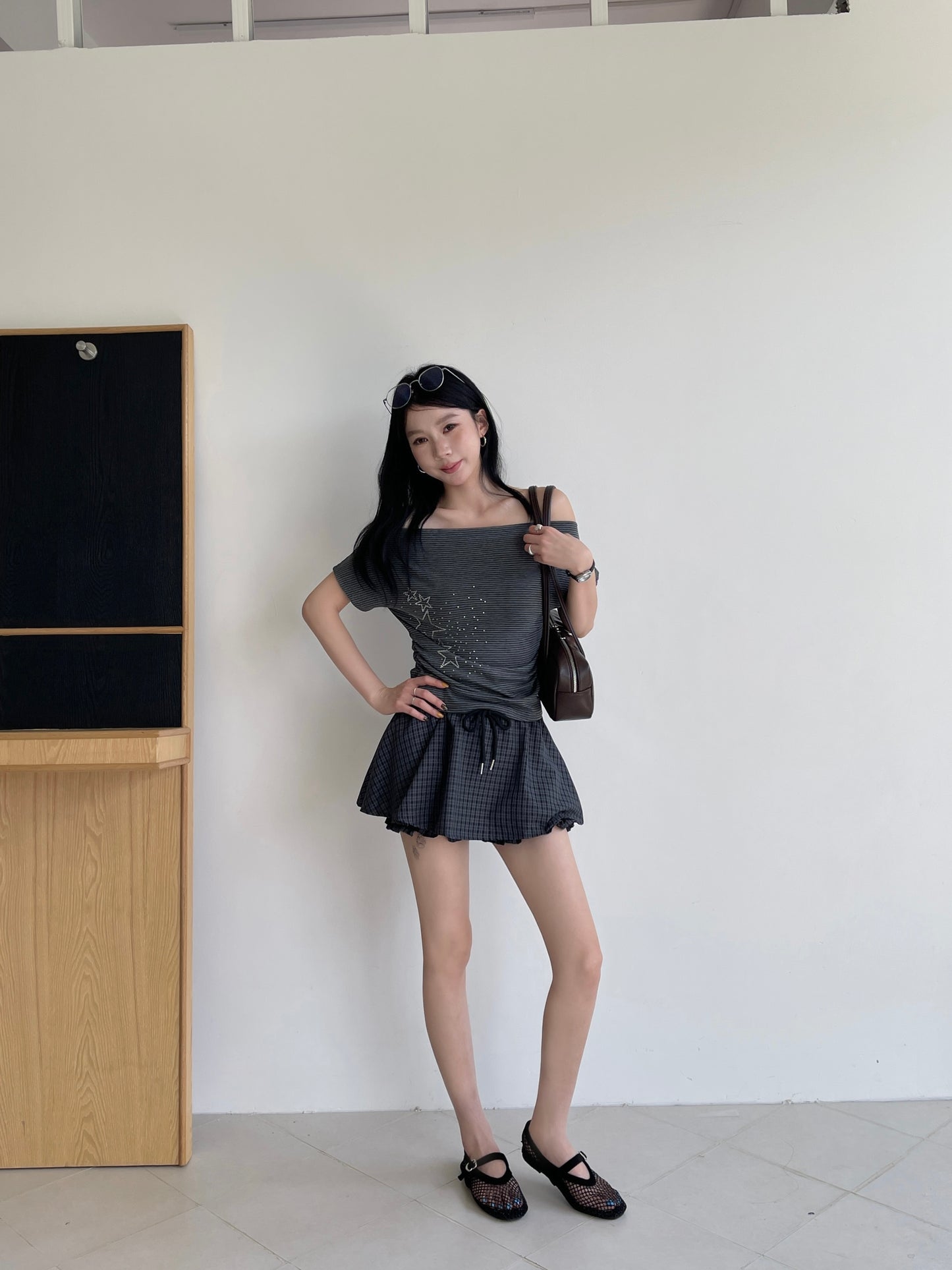 Starlight Striped Top BLACK