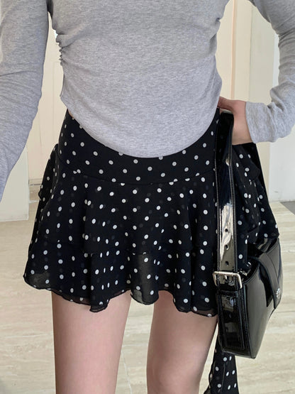 Poe Dotted Skirt BLACK