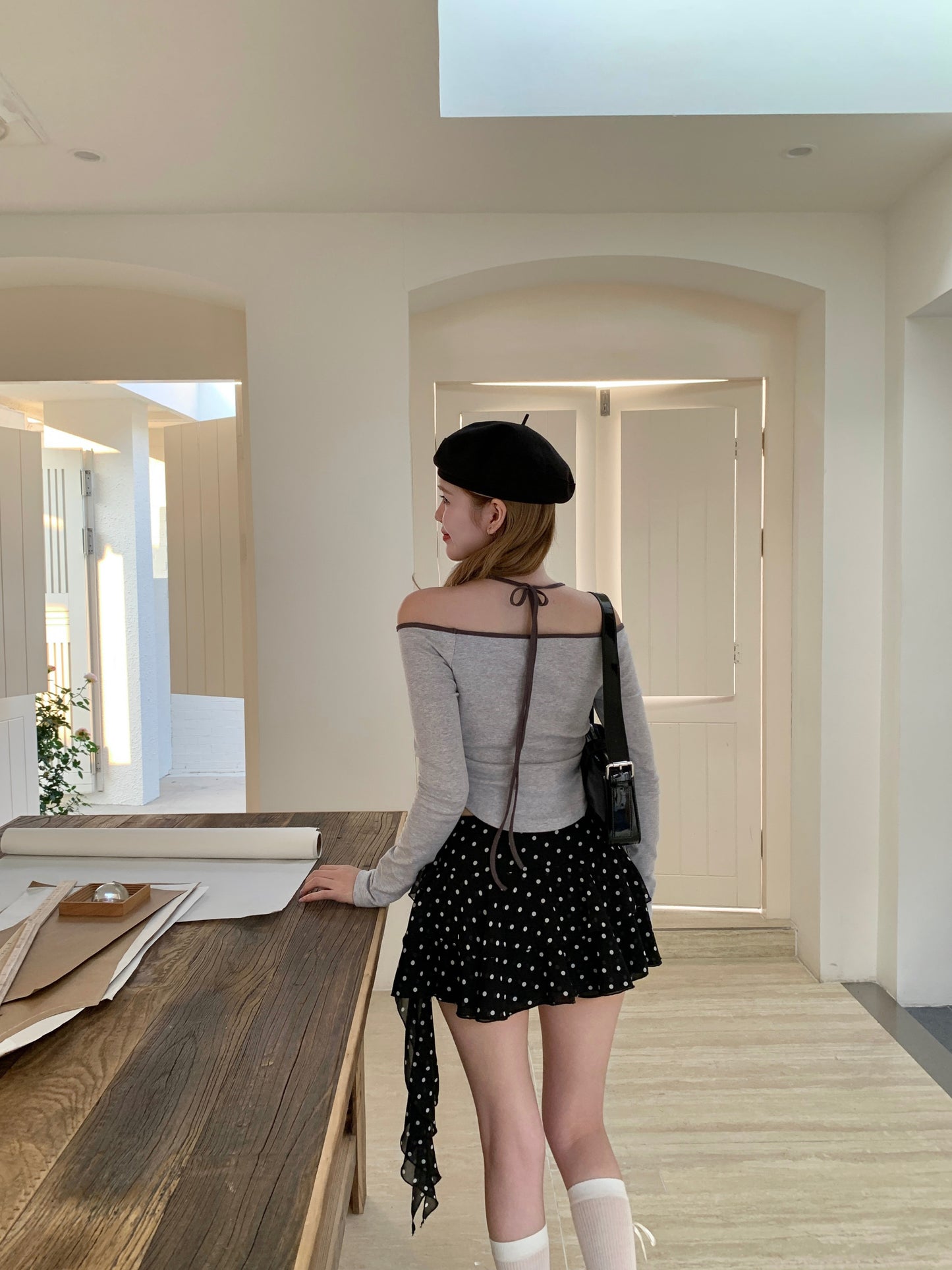 Faye Long Sleeve Top GREY