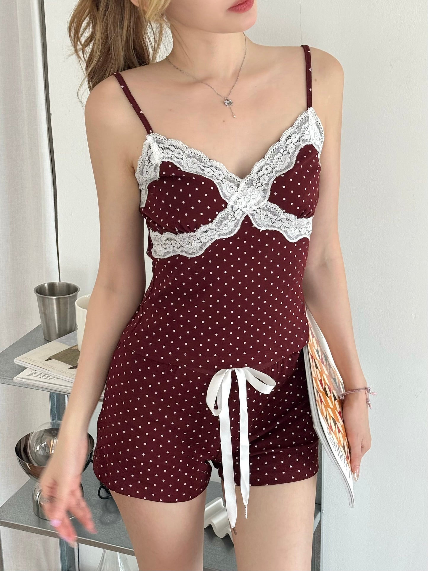 Viera Polka Set MAROON