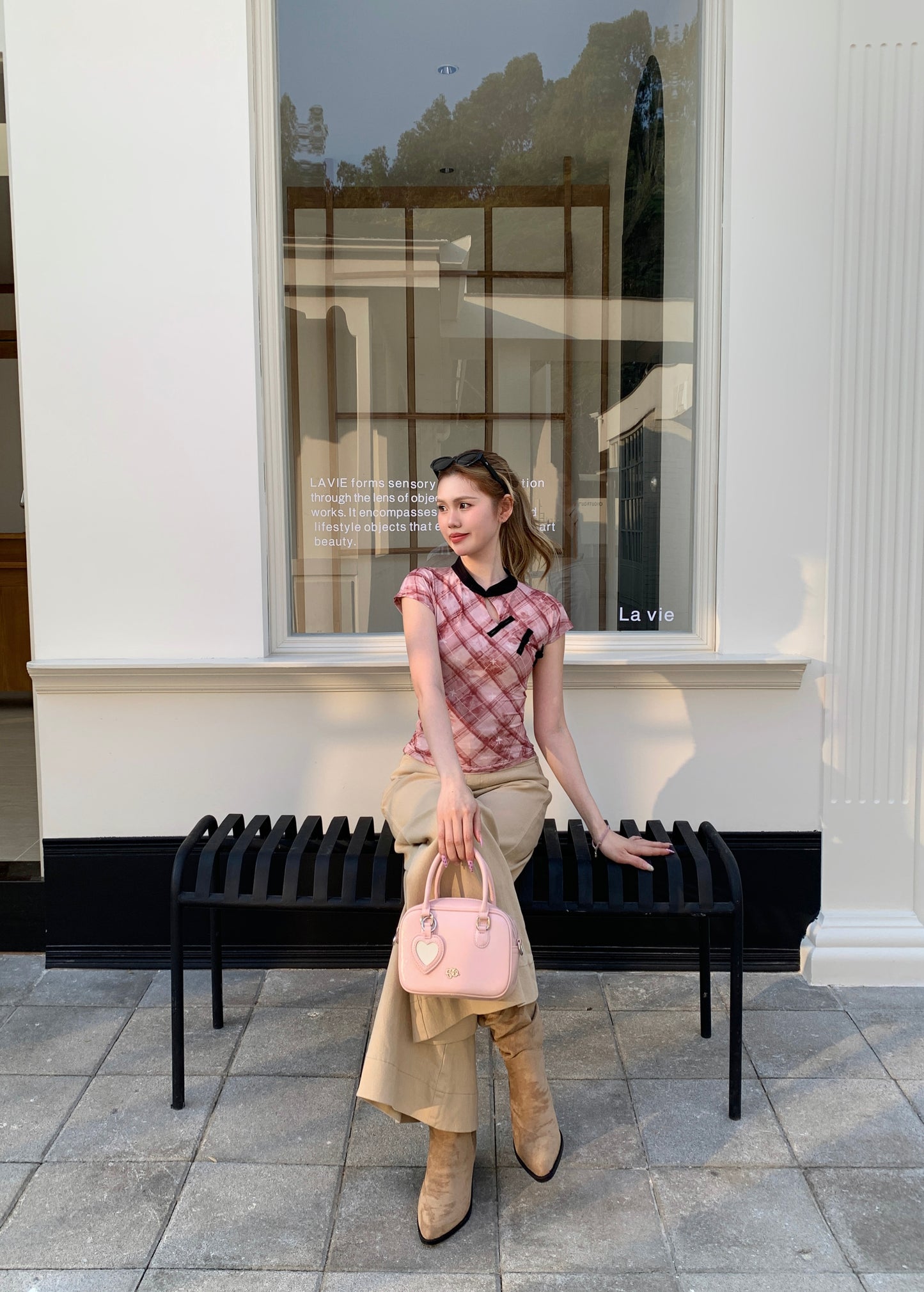 Lienne Cheongsam Top RED