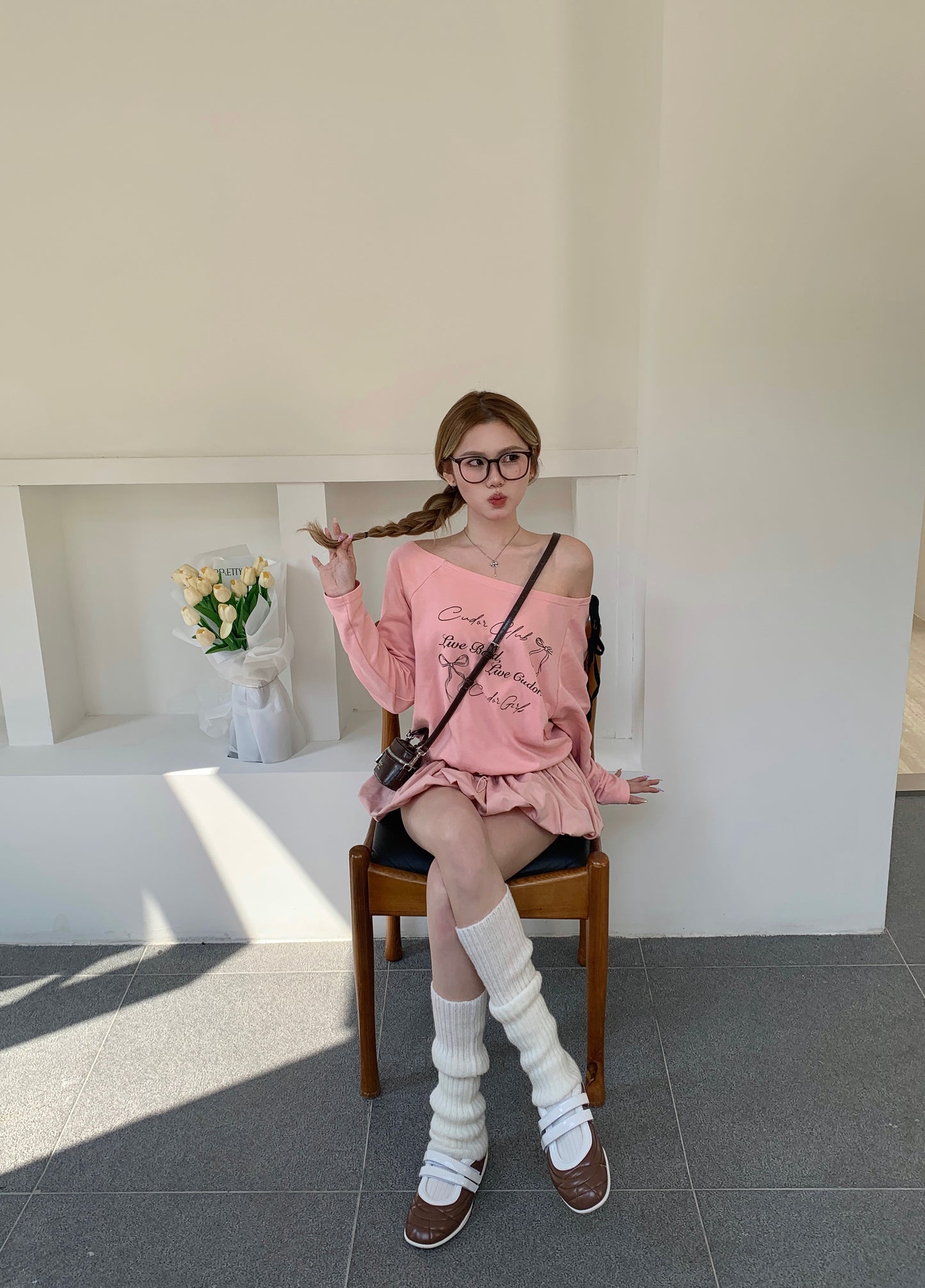 Petal Flounce Dress PINK