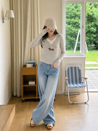 Cudor House V-neck Knit GREY