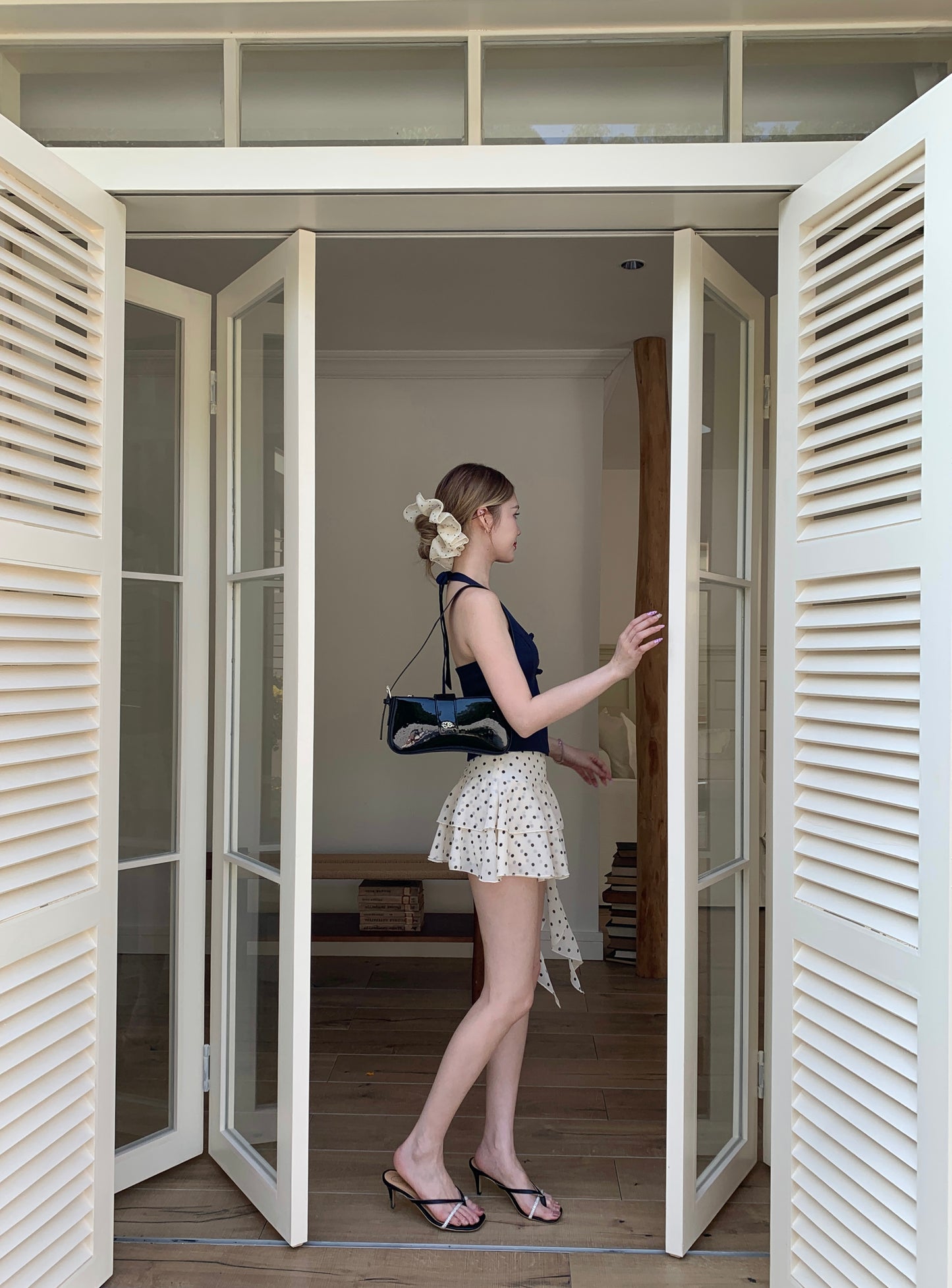 Poe Dotted Skirt BEIGE