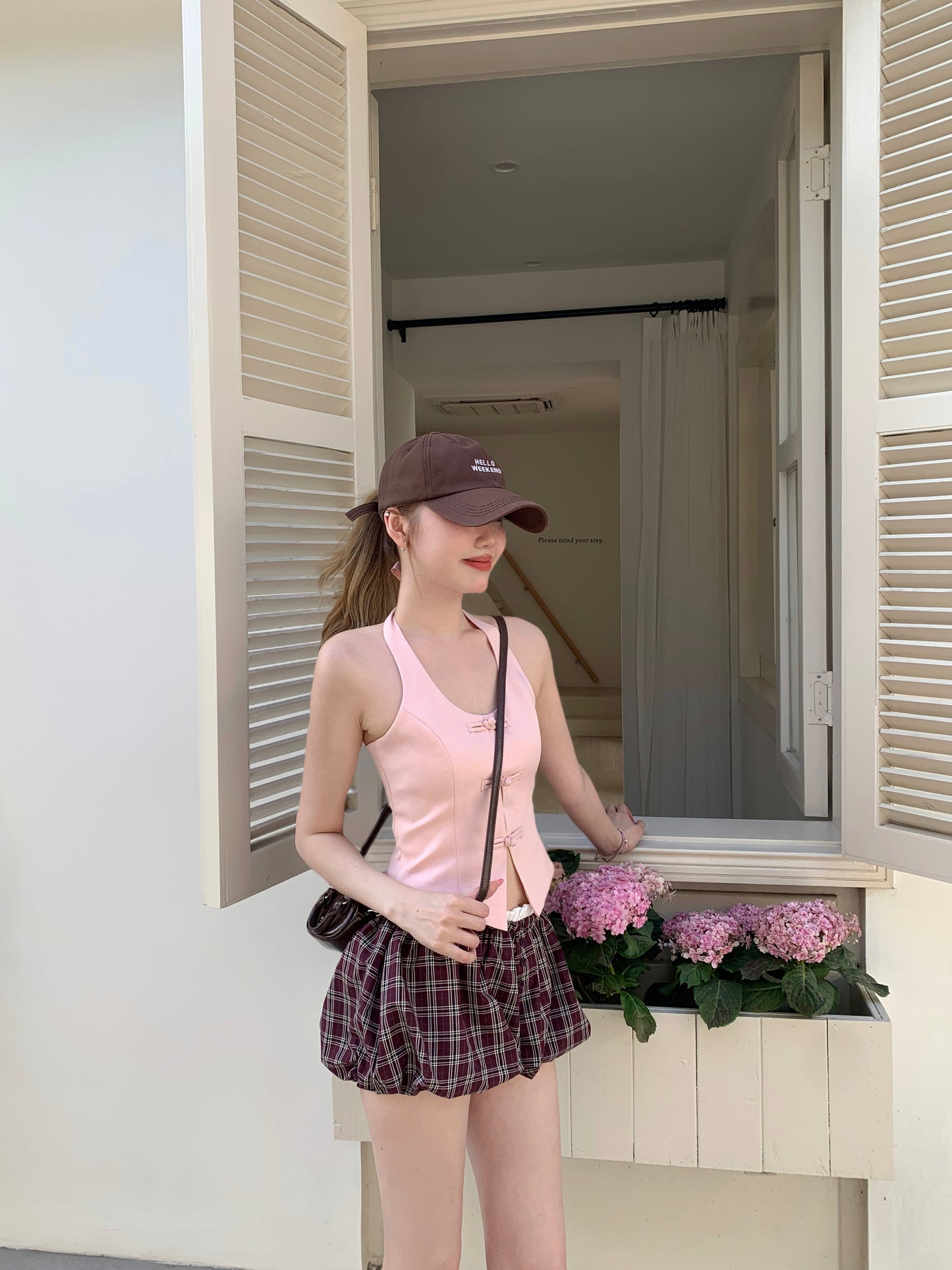 Mila Bubble Skorts RED