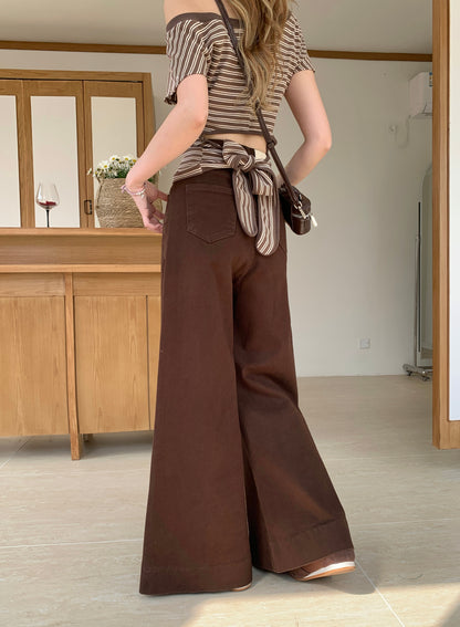 Lexi Retro Flared Jeans BROWN