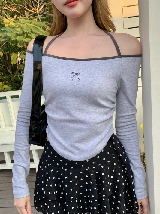 Faye Long Sleeve Top GREY