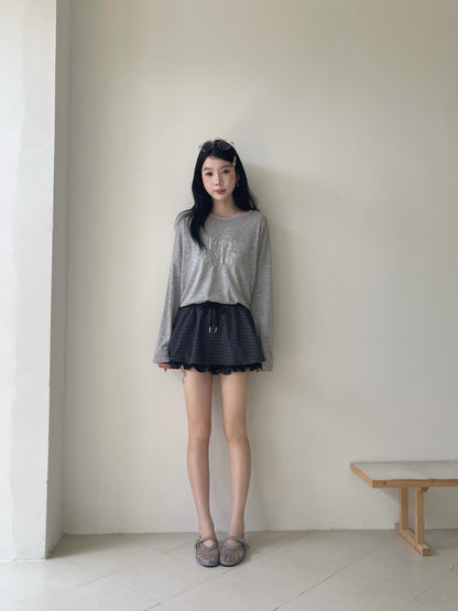 Starry Plaid Skorts BLUE