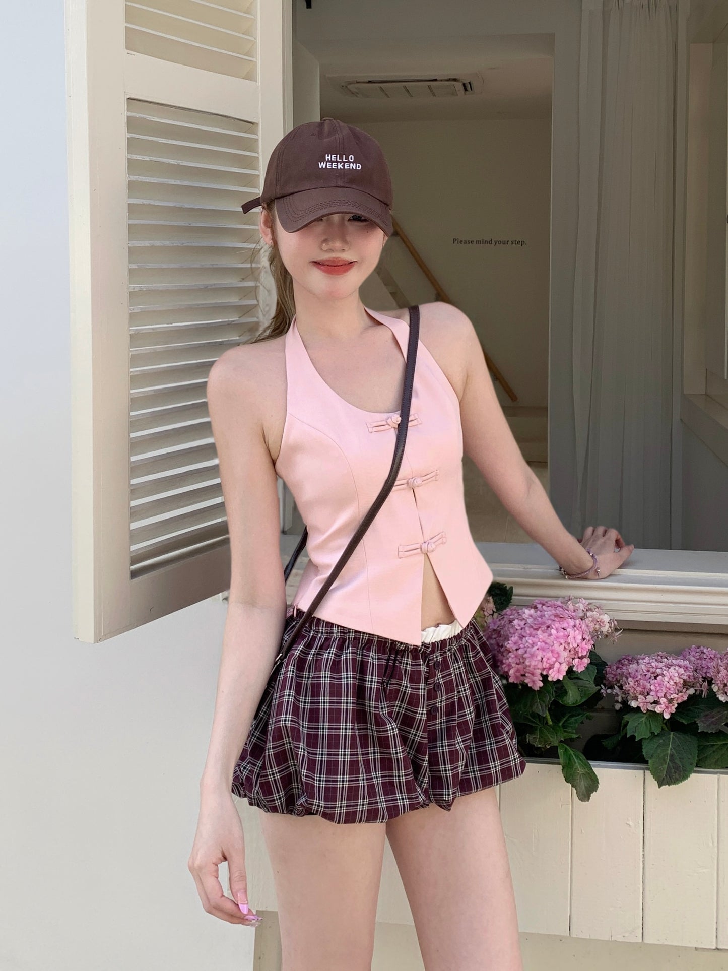 Muse Cropped Tank Top PINK