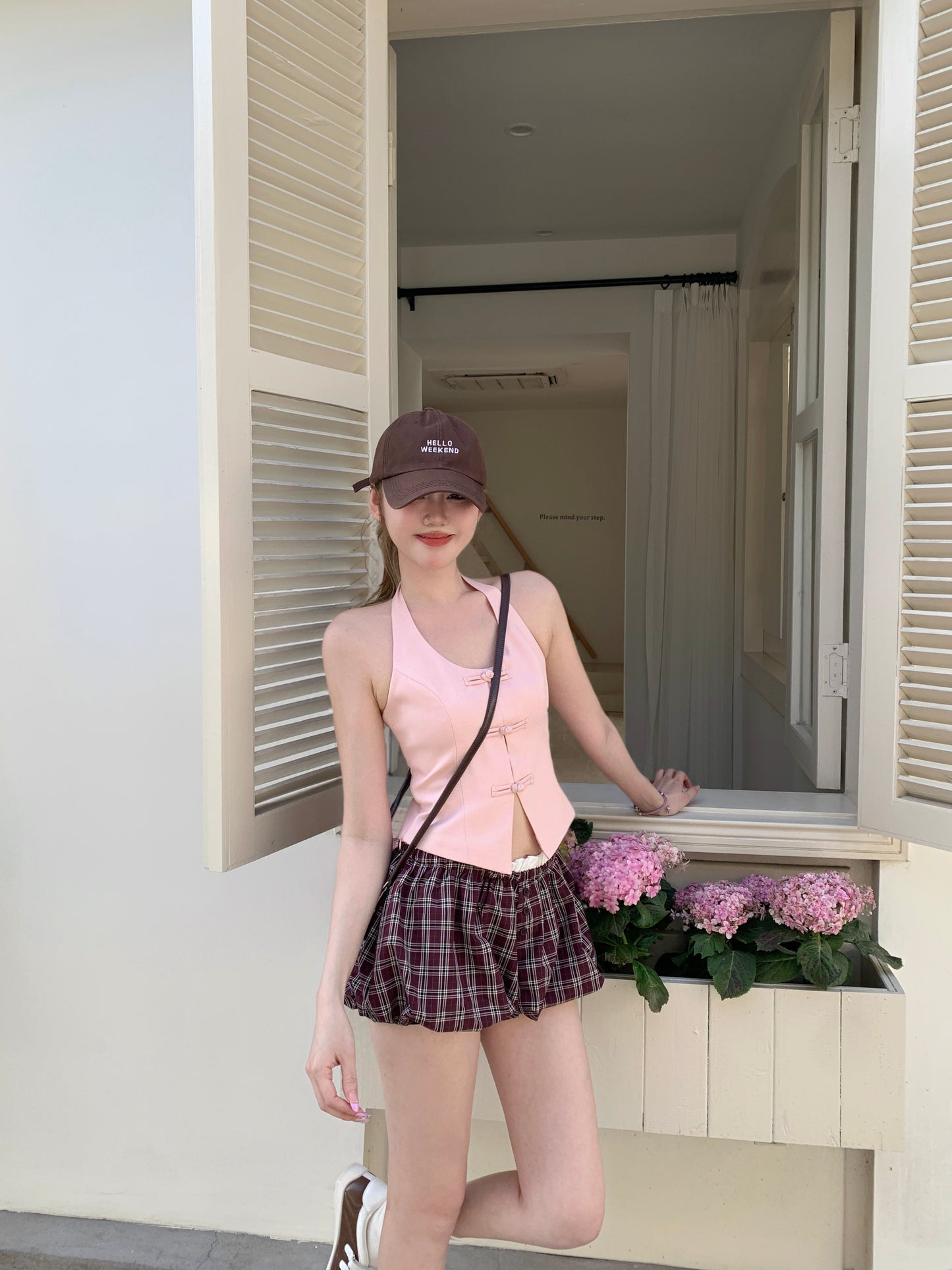 Mila Bubble Skorts RED