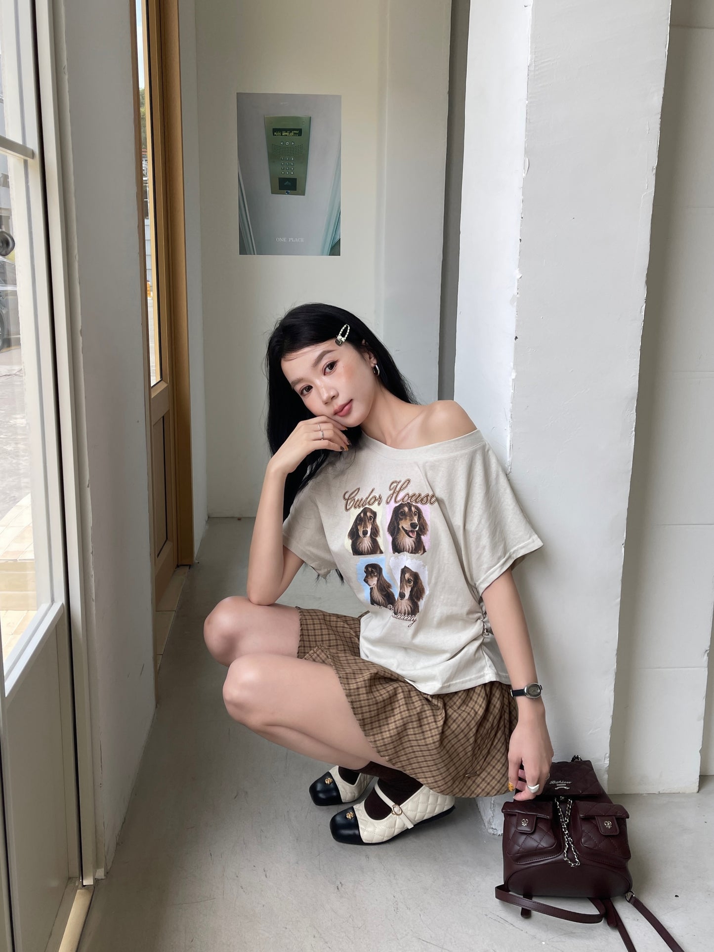 Cudor Buddy Off Shoulder Top BEIGE