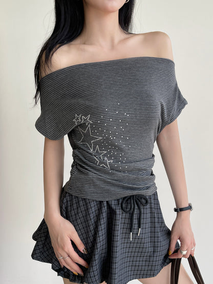 Starlight Striped Top BLACK
