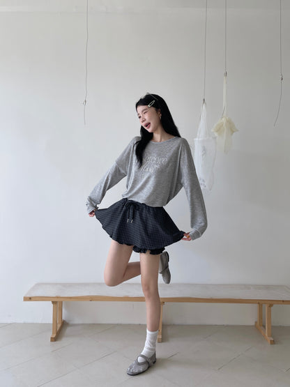 Starry Plaid Skorts BLUE
