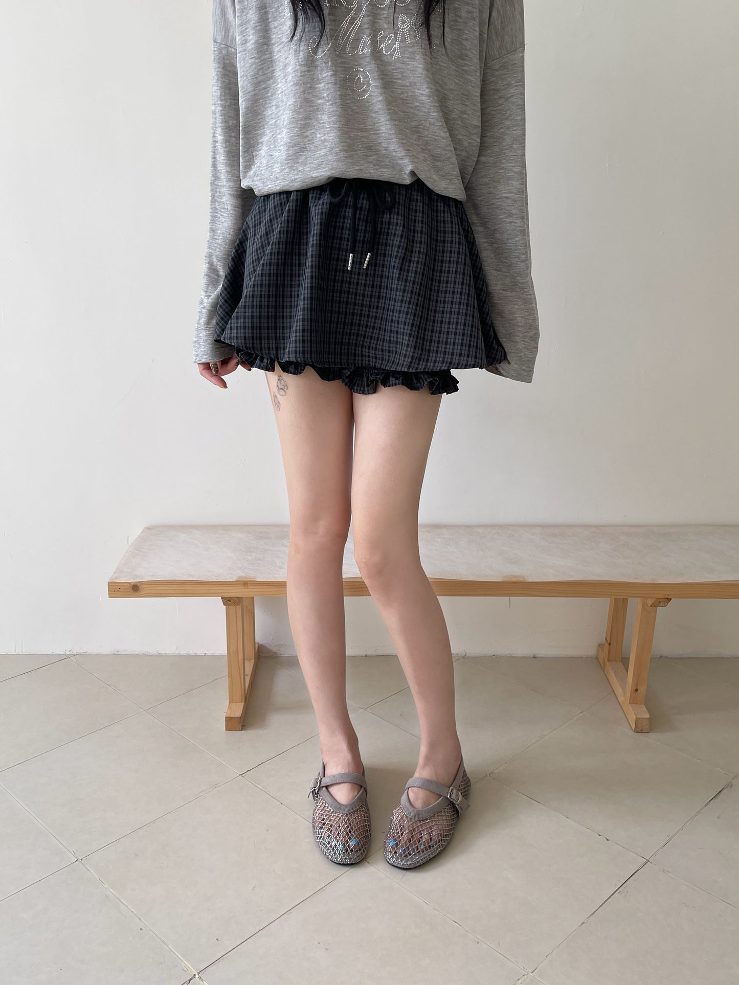 Starry Plaid Skorts BLUE