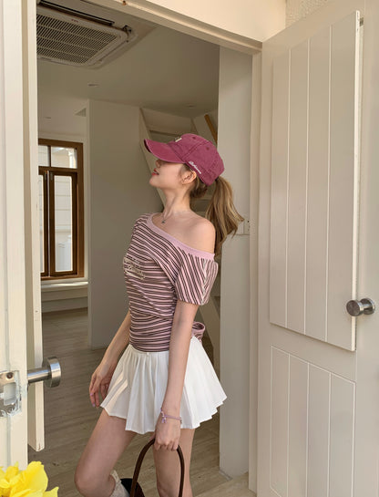 Volie Pleated Skirt WHITE