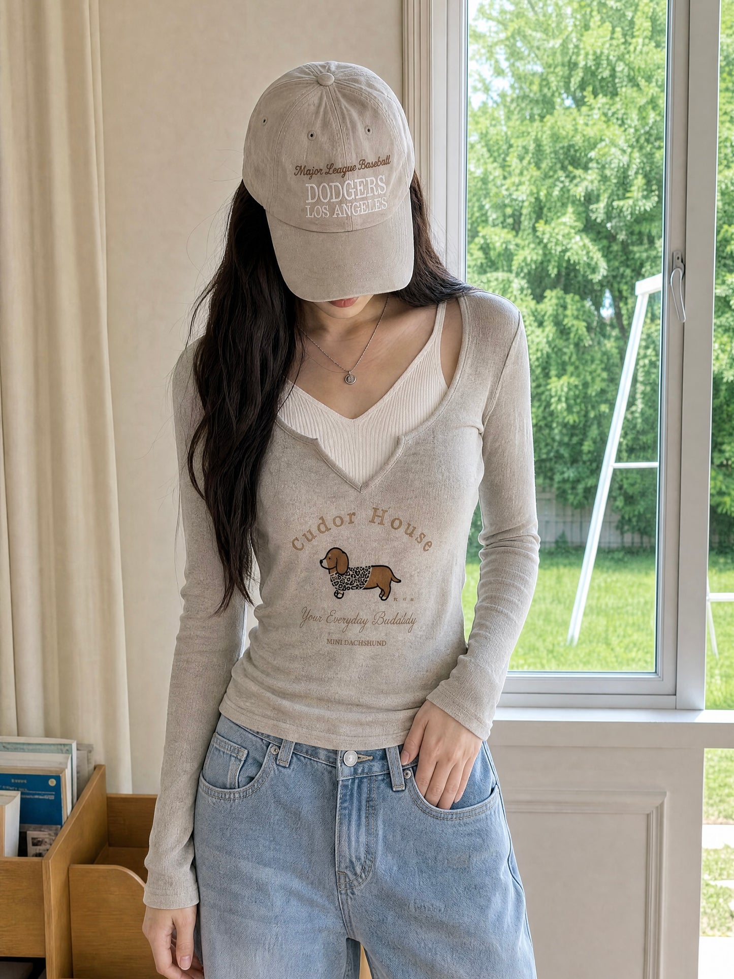 Cudor House V-neck Knit GREY