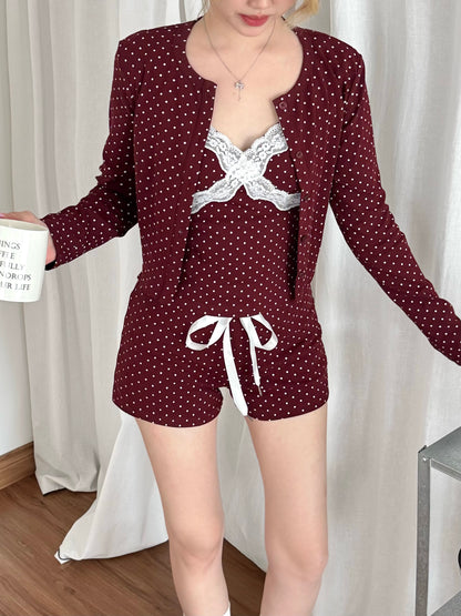 Viera Polka Set MAROON