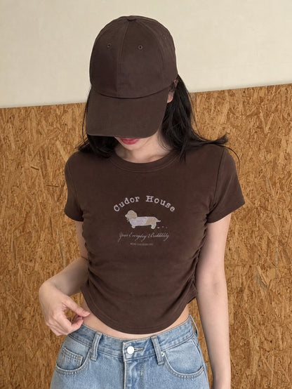 Cudor House Crop Top BROWN