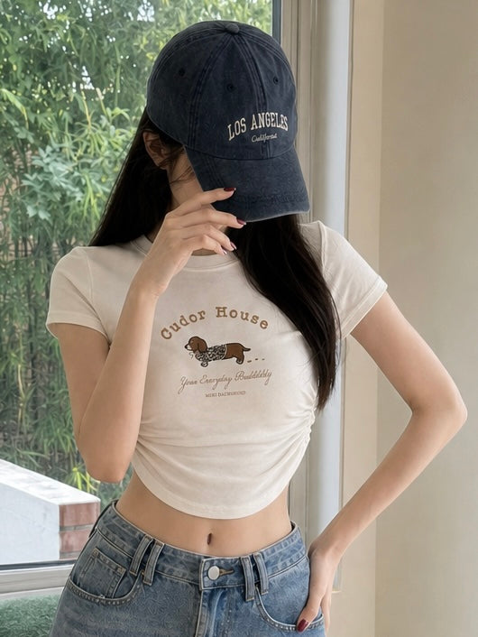 Cudor House Crop Top WHITE