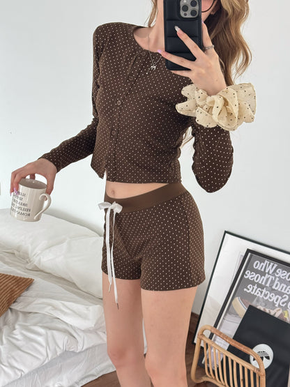 Viera Polka Set BROWN