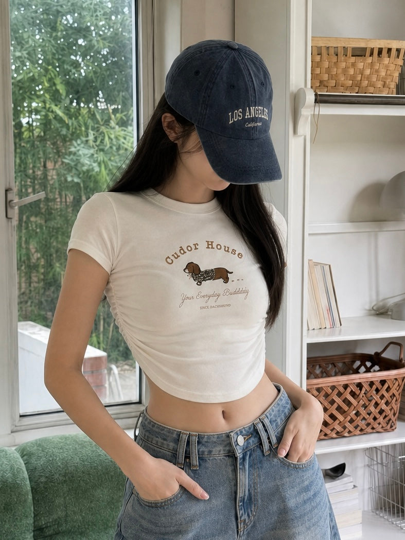 Cudor House Crop Top WHITE