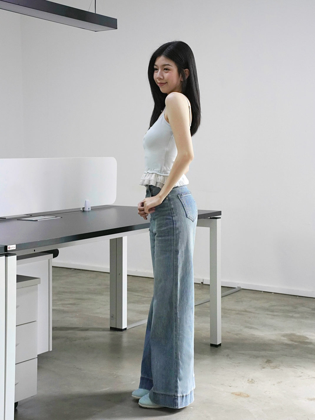 Lexi Retro Flared Jeans Light Blue