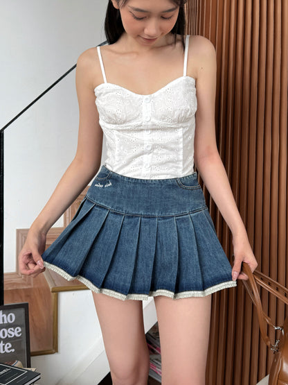 Poly Pleated Skirt