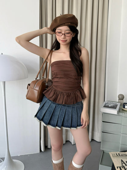 Poly Pleated Skirt